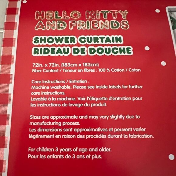 Hello Kitty Christmas Shower Curtain - Picture 4 of 4